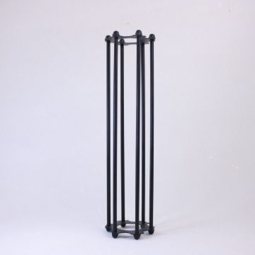 Fém lámpa rács – henger alakú, fekete, E27 foglalathoz (300×80 mm)
