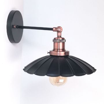 antik-fali-lampa-matt-fekete-antik-vorosrez-szin-hullamos-buraval