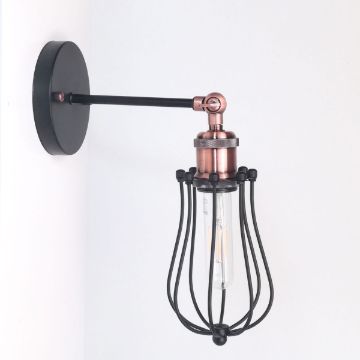 antik-fali-lampa-matt-fekete-antik-vorosrez-szin-csepp-alaku-raccsal