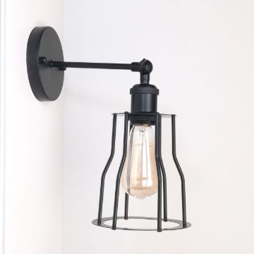 antik-fali-lampa-matt-fekete-szin-csepp-alaku-raccsal