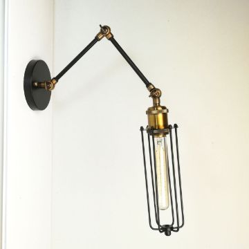 antik-fali-olvaso-lampa-matt-fekete-antik-sargarez-szin-csepp-alaku-raccsal