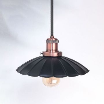 antik-fuggesztek-lampa-matt-fekete-antik-vorosrez-szin-hullamos-buraval