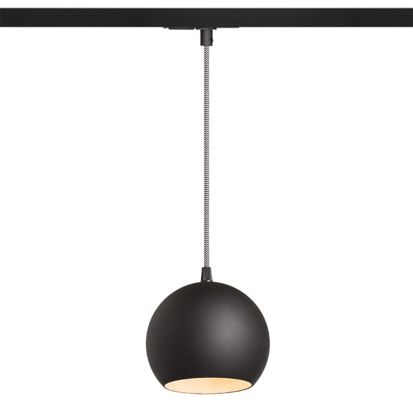 COPA egyfázisú áramkörös sínre fekete üveg 230V LED E27 11W