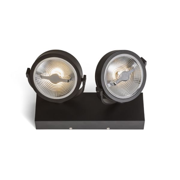 KELLY LED II DIMM fali lámpa fekete 230V LED 2x12W 24° 3000K