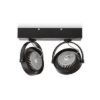 KELLY LED II DIMM fali lámpa fekete 230V LED 2x12W 24° 3000K