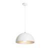 CARISSIMA 40 függő lámpa matt fehér/ezüstszürke  230V LED E27 15W