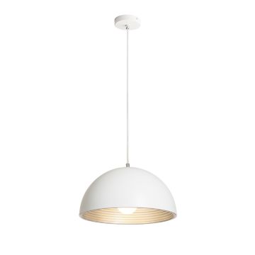 CARISSIMA 40 függő lámpa matt fehér/ezüstszürke  230V LED E27 15W