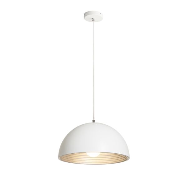 CARISSIMA 40 függő lámpa matt fehér/ezüstszürke  230V LED E27 15W