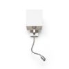TAINA lámpabúrával fehér matt nikkel 230V LED E27 LED 15+3W 25°  3000K