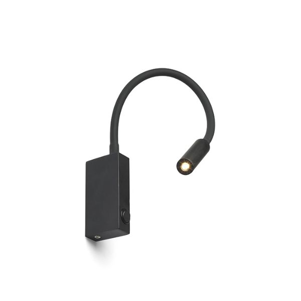 EKE fali lámpa fekete 230V LED 3W 60° 3000K