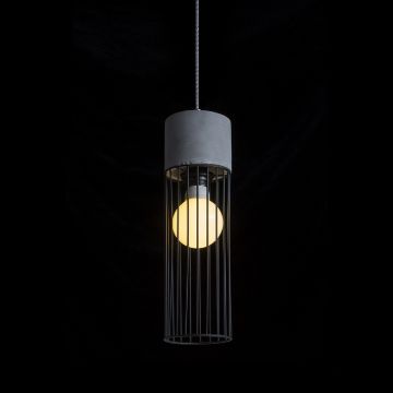 BURTON függő lámpa  beton 230V LED E27 11W