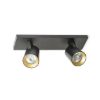 KENNY II felületre szerelhető fekete/aranysárga  230V LED GU10 2x8W