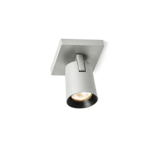 KENNY I felületre szerelhető  szálcsiszolt alumínium/fekete 230V LED GU10 8W