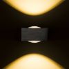 KORSO II fali lámpa fekete elox 230V LED 2x3W 120° IP54 3000K