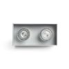 AGATE II mennyezeti lámpa  szálcsiszolt alumínium 230V LED GU10 2x7W