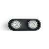 MANTOVA II mennyezeti lámpa matt fekete  230V LED GU10 2x7W