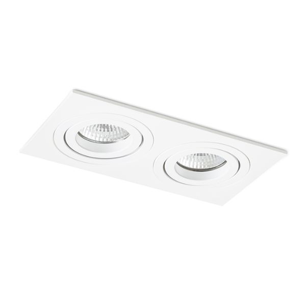 PASADENA GU10 SQ II süllyesztett lámpa fehér  230V LED GU10 2x7W