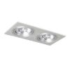 PASADENA G53 SQ II   szálcsiszolt alumínium 230V LED G53 2x15W