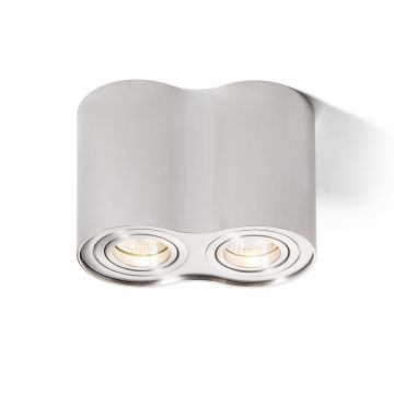 MILANO II mennyezeti lámpa szálcsiszolt alumínium 230V GU10 2x35W