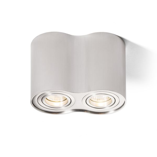MILANO II mennyezeti lámpa szálcsiszolt alumínium 230V GU10 2x35W