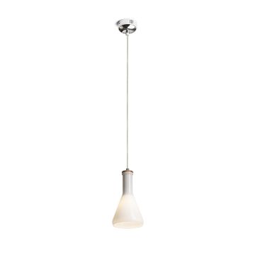 PULIRE CON függő lámpa  opál üveg/fa/króm 230V LED E14 6W