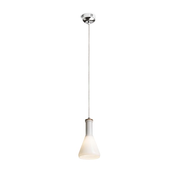 PULIRE CON függő lámpa  opál üveg/fa/króm 230V LED E14 6W