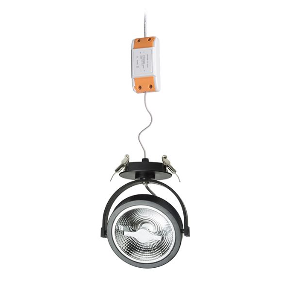 KELLY LED DIMM félsüllyesztett fekete  230V LED 12W 24°  3000K
