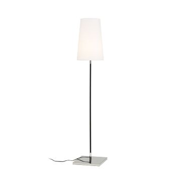 LULU állólámpa fehér/fekete króm 230V LED E27 8W