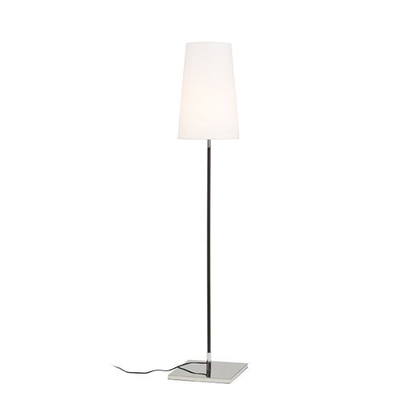 LULU állólámpa fehér/fekete króm 230V LED E27 8W