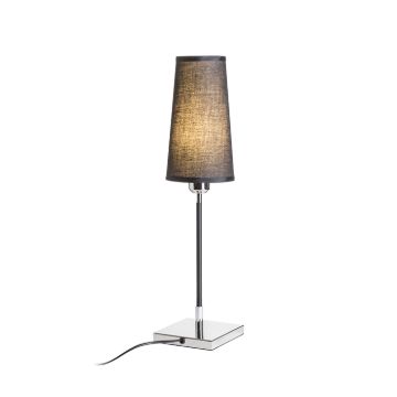 LULU asztali lámpa fekete króm 230V LED E27 8W
