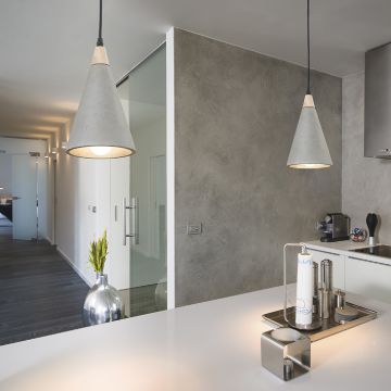 HEIDI függő lámpa  beton/fa 230V LED E27 11W