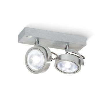 KELLY II fali lámpa  szálcsiszolt alumínium 230V LED G53 2x15W