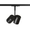 BEEBA II egyfázisú áramkörös sínre fekete  230V LED GU10 2x8W