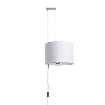BROADWAY állítható magasságú függeszték fehér króm 230V LED E27 15W