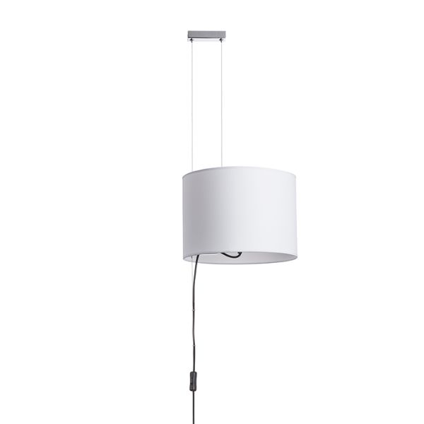BROADWAY állítható magasságú függeszték fehér króm 230V LED E27 15W