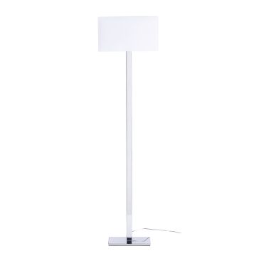 PLAZA állólámpa fehér króm 230V LED E27 15W