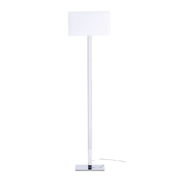 PLAZA állólámpa fehér króm 230V LED E27 15W