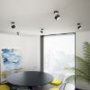PIXIE dönthető lámpa fekete króm 230V LED GX53 7W