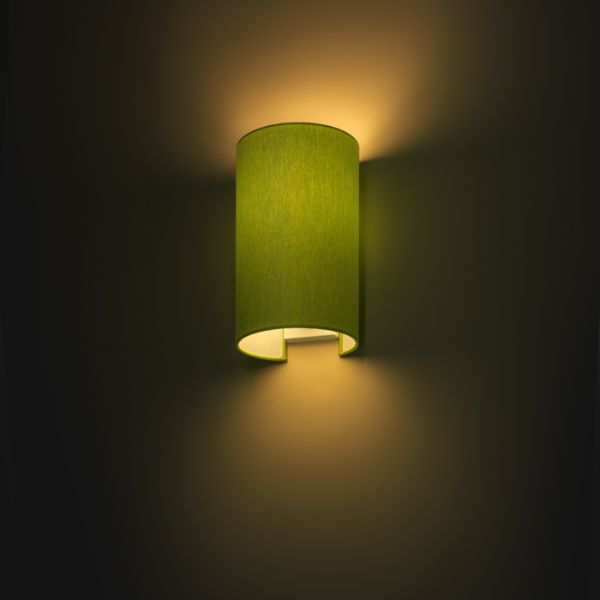 RON W 15/25 fali lámpa  Chintz lime/fehér PVC 230V LED E27 15W