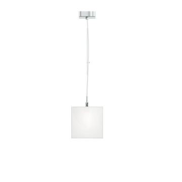 LUCIA 15x15 függő lámpa  szatén üveg/króm 230V LED G9 5W