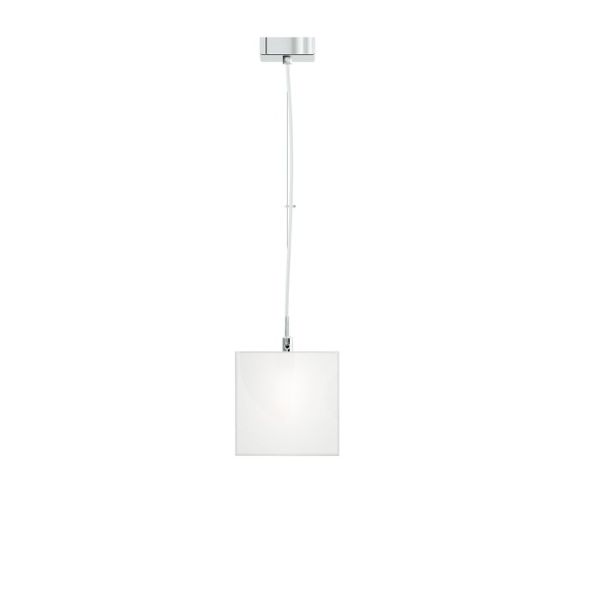 LUCIA 15x15 függő lámpa  szatén üveg/króm 230V LED G9 5W