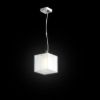 LUCIA 15x15 függő lámpa  szatén üveg/króm 230V LED G9 5W