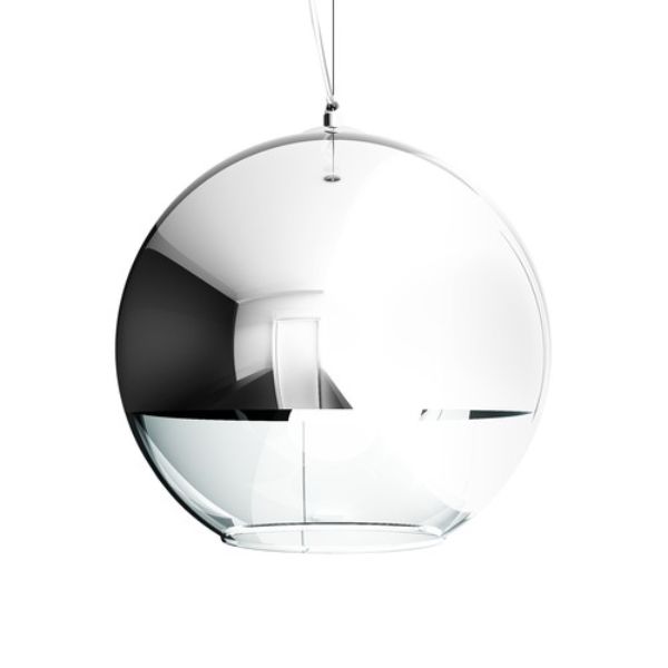 BEAU MONDE 35 függő lámpa  krómozott üveg/tiszta üveg 230V LED E27 15W