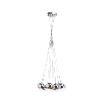 ASTRAL függő lámpa krómozott üveg/tiszta üveg 230V/12V G4 10x20W