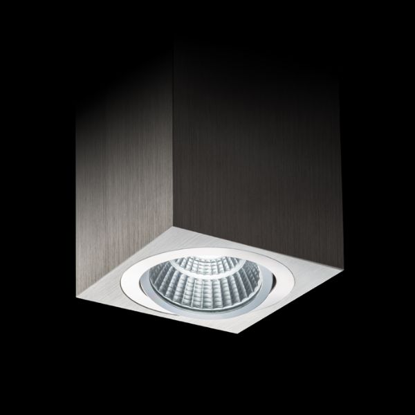 MAYO SQ mennyezeti billenthető  szálcsiszolt alumínium 230V/700mA LED 9W 36°  2700K