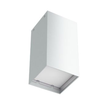 MEA mennyezeti szögletes lámpa  szálcsiszolt alumínium 230V LED E27 15W