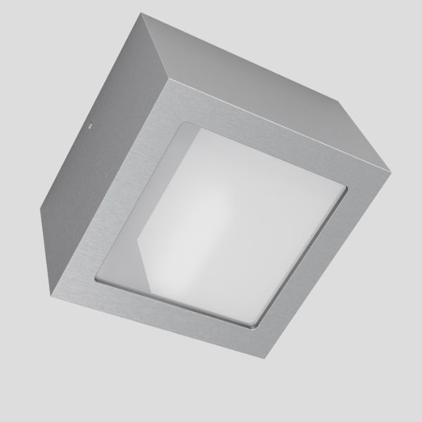 DEZA négyzetes  alumínium/szatén üveg 230V LED G9 5W IP54