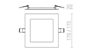 SOCORRO SQ 170 süllyesztett lámpa fehér 230V LED 12W 3000K