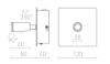 TIARA fali lámpa króm 230V LED 2x3W 25° 3000K