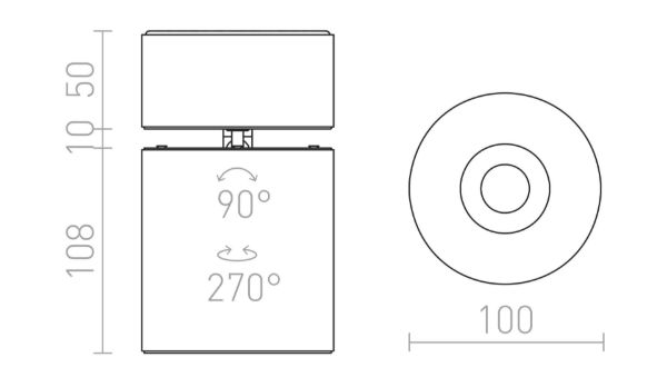 CONDU mennyezeti lámpa fehér 230V LED 20W 24° 3000K